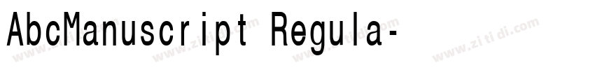AbcManuscript Regula字体转换